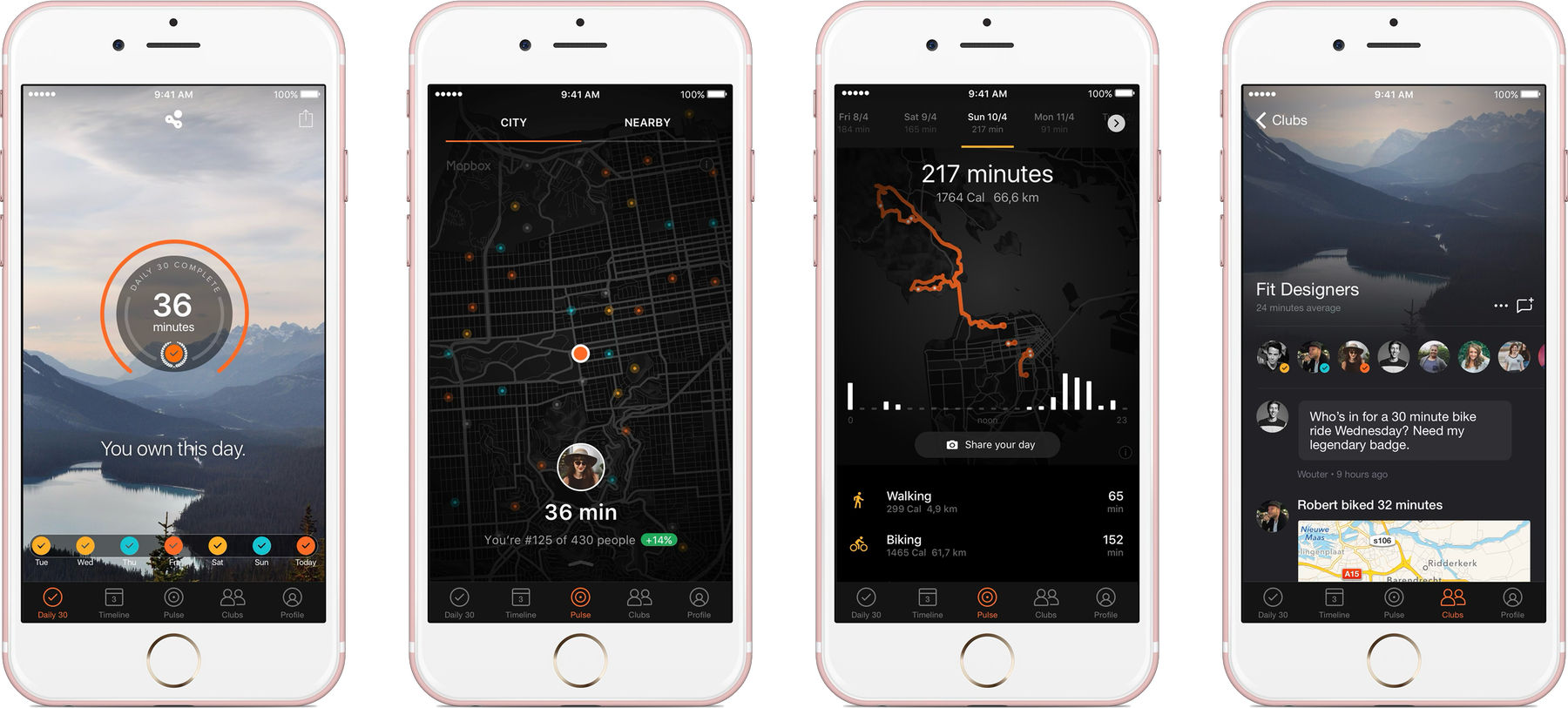 Human iOS activity app design